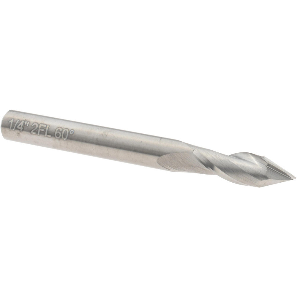 Melin Tool 11665 Drill Mill 1/4" Dia, 3/4" LOC, 2 Flutes, 60 &deg Point, Solid Carbide