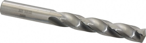 Kyocera SGS Precision Tools 53132 Jobber Length Drill Bit 1/2" Dia, 150 &deg, Solid Carbide