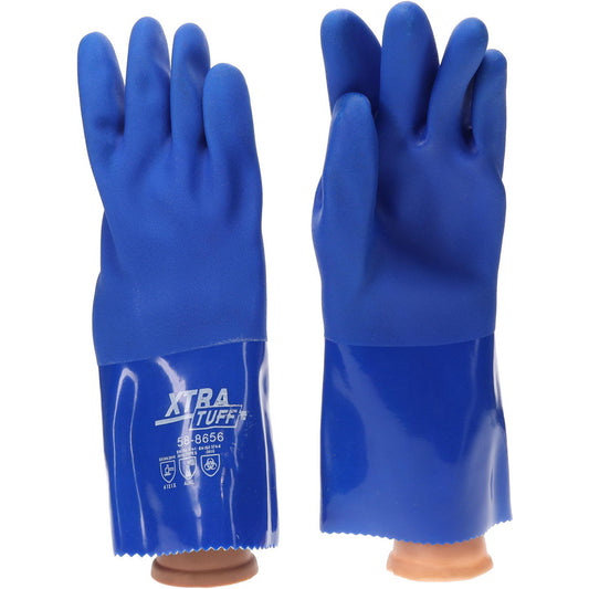 PRO-SAFE 58-8656/L Chemical Resistant Gloves PRO-SAFE Size Large, Polyvinylchloride, Supported