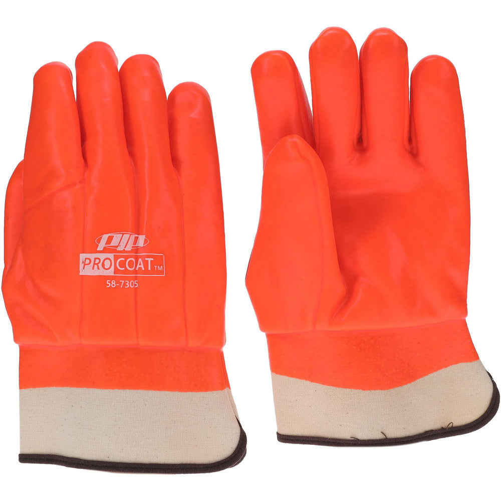 PRO-SAFE 58-7305 Chemical Resistant Gloves PRO-SAFE Size Large, Polyvinylchloride, Unsupported