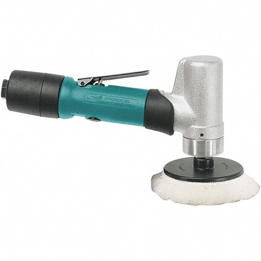 Dynabrade 51401 3" Pad Dia, 5,000 RPM, 0.4 hp, Handheld Pneumatic Buffer