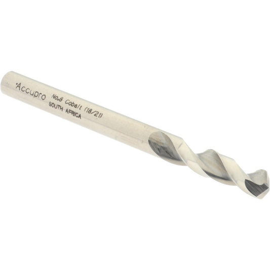 Accupro 1630506-AC Screw Machine Length Drill Bit 0.199" Dia, 130 &deg, Cobalt