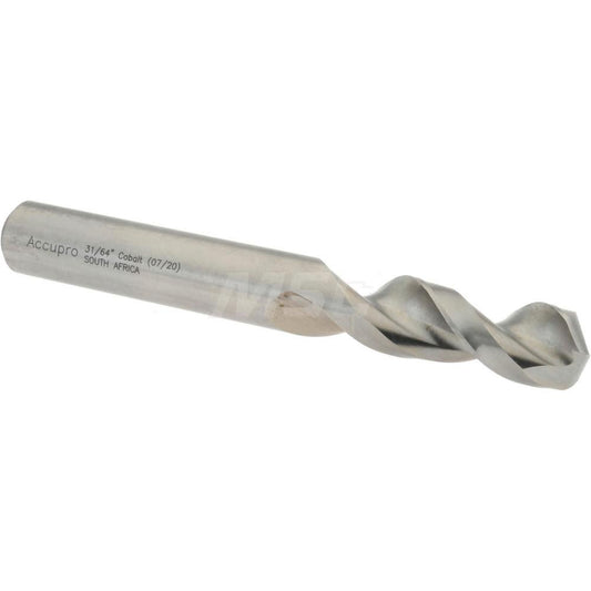 Accupro 1631229-AC Screw Machine Length Drill Bit 0.4844" Dia, 130 &deg, Cobalt