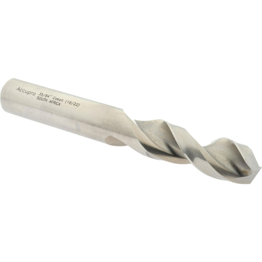 Accupro 1631389-AC Screw Machine Length Drill Bit 0.5469" Dia, 130 &deg, Cobalt