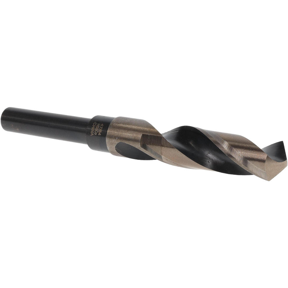 Value Collection 01343474 Reduced Shank Drill Bit 47/64'' Dia, 1/2'' Shank Dia, 118 °, Cobalt