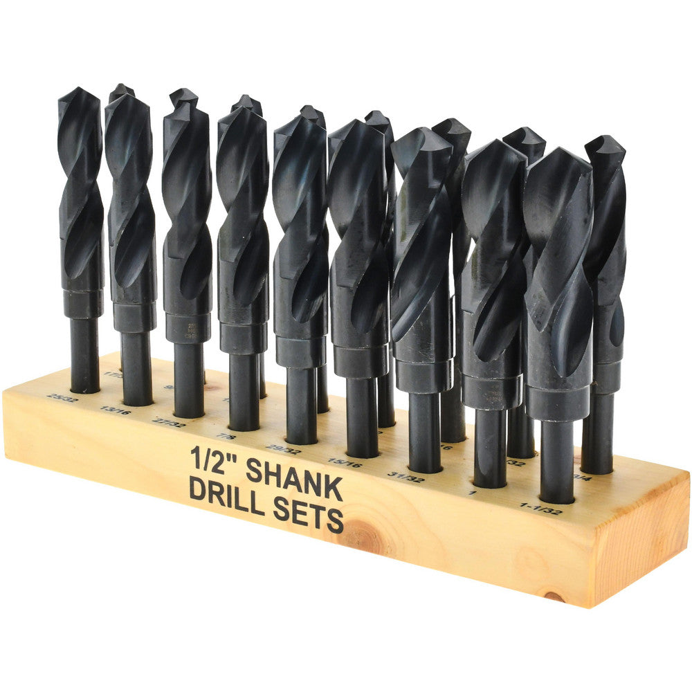 Value Collection 01345172 Drill Bit Set Reduced Shank Drill Bits, 17 Pc, 118 &deg, High Speed Steel