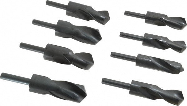 Value Collection 01345180 Drill Bit Set Reduced Shank Drill Bits, 8 Pc, 118 &deg, High Speed Steel
