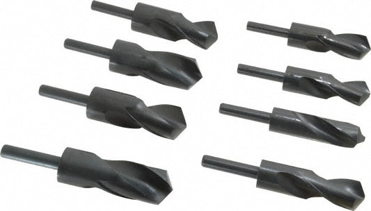 Value Collection 01345180 Drill Bit Set Reduced Shank Drill Bits, 8 Pc, 118 &deg, High Speed Steel