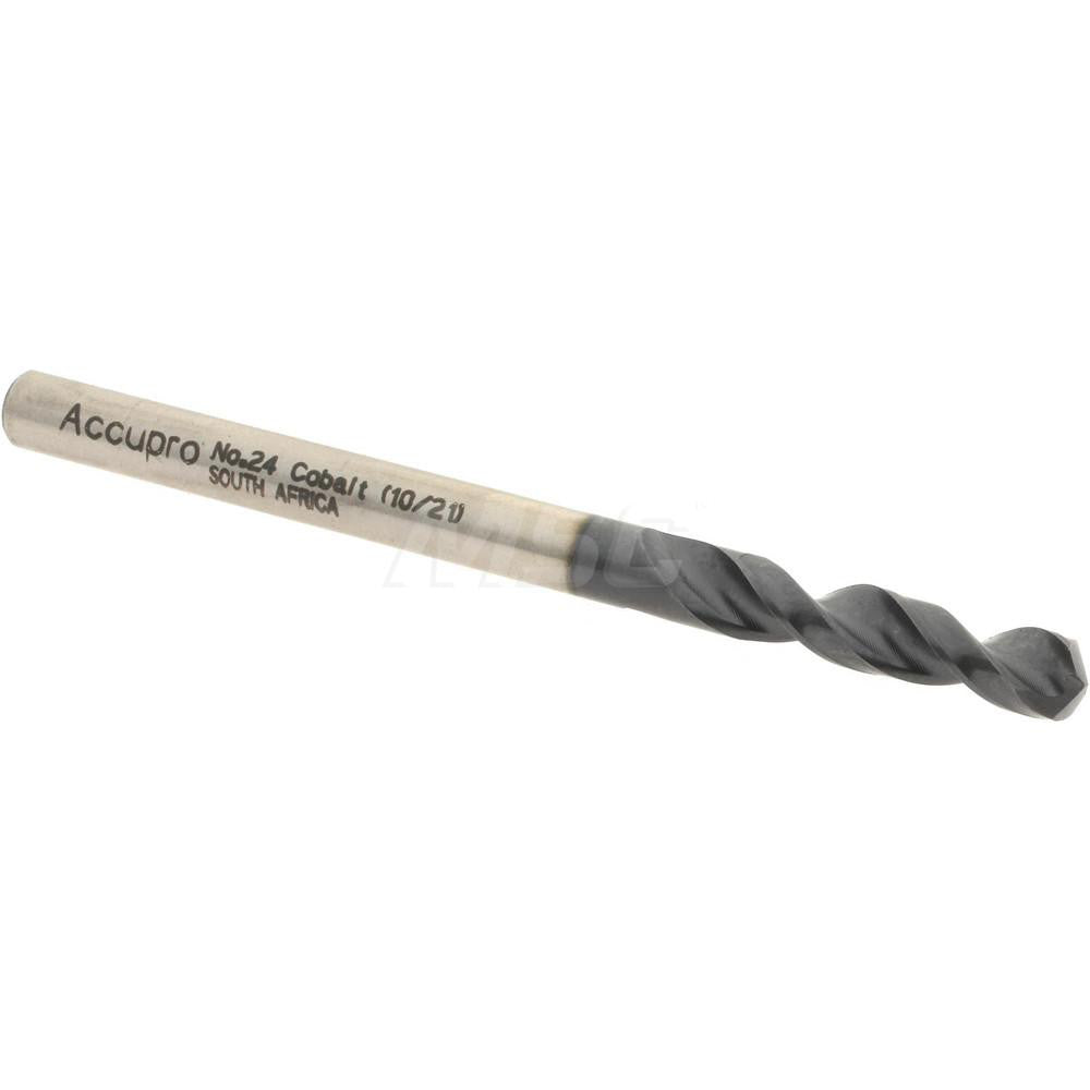 Accupro 1630386A-AC Screw Machine Length Drill Bit #24, 130 &deg Point, Cobalt