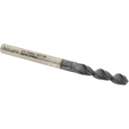 Accupro 1630440A-AC Screw Machine Length Drill Bit 0.1732" Dia, 130 &deg Point, Cobalt