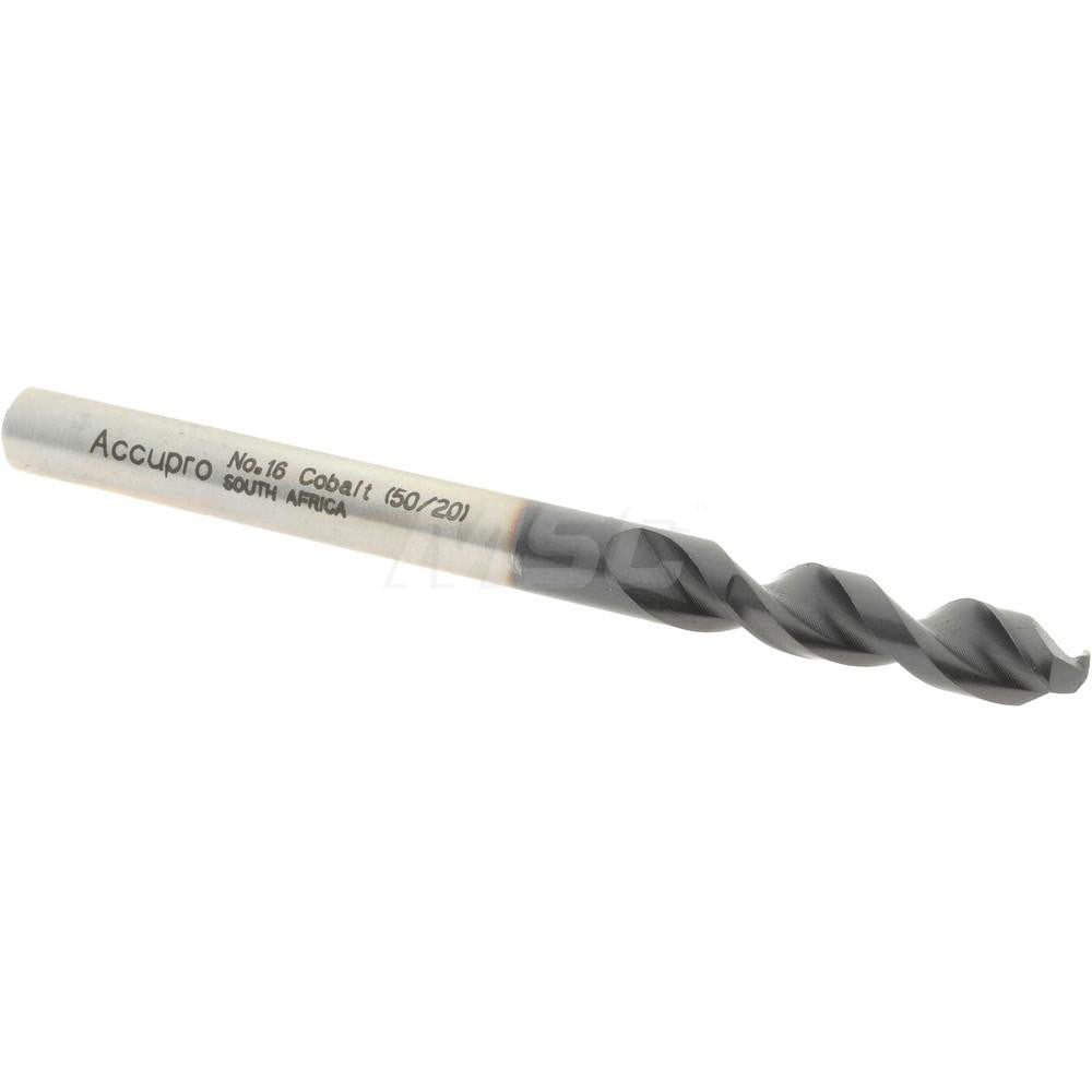 Accupro 1630449A-AC Screw Machine Length Drill Bit #16, 130 &deg Point, Cobalt