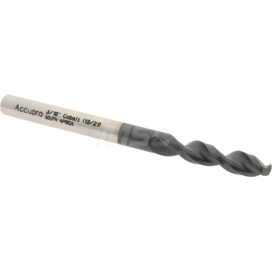 Accupro 1630476A-AC Screw Machine Length Drill Bit 3/16" Dia, 130 &deg Point, Cobalt