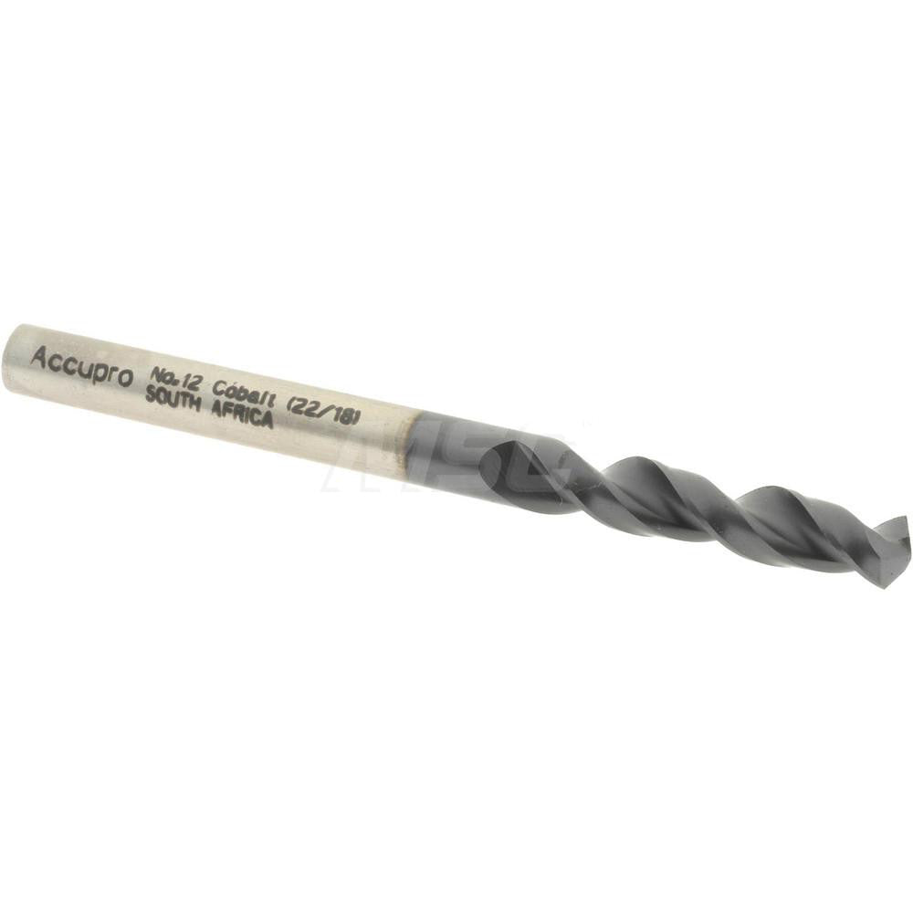 Accupro 1630479A-AC Screw Machine Length Drill Bit #12, 130 &deg Point, Cobalt