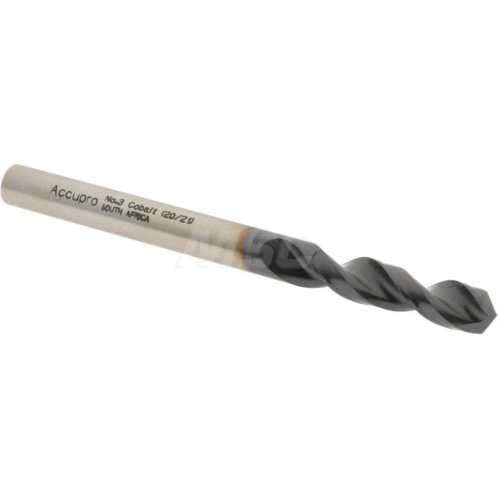 Accupro 1630541A-AC Screw Machine Length Drill Bit #3, 130 &deg Point, Cobalt