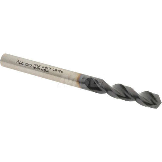 Accupro 1630541A-AC Screw Machine Length Drill Bit #3, 130 &deg Point, Cobalt
