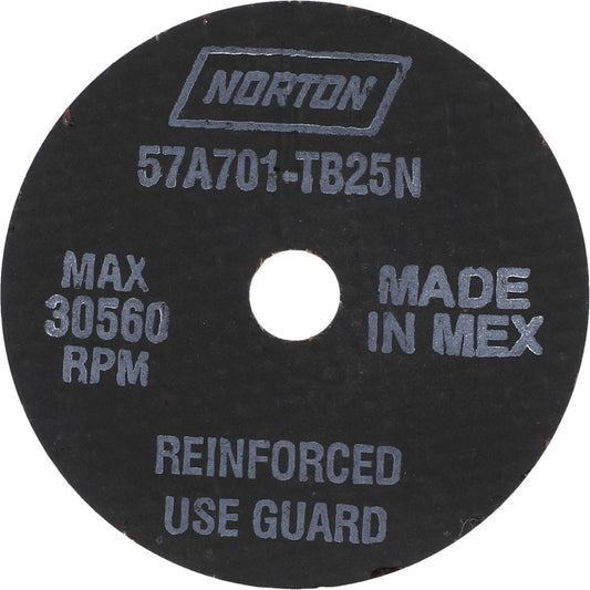 Norton 66243522372 Cut-Off Wheel 2-1/2" Dia, 1/16" Thick, 3/8" Hole, Aluminum Oxide