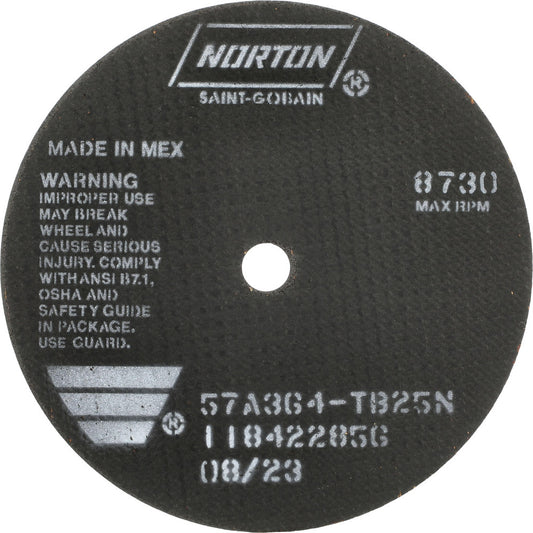 Norton 66252922673 Cut-Off Wheel 7" Dia, 1/16" Thick, 5/8" Hole, Aluminum Oxide