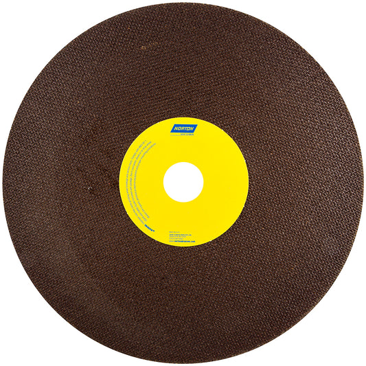 Norton 66253261858 Cutoff Wheel 12" Dia, 0.075" Thick, 1-1/4" Hole, Aluminum Oxide
