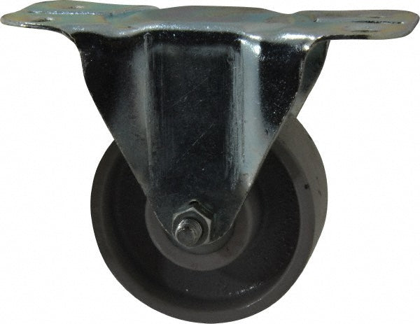 Fairbanks 33-3-IRB Rigid Top Plate Caster Semi-Steel, 3" Wheel Dia, 1-1/4" Wheel Width, 350 lb Capacity, 4" OAH