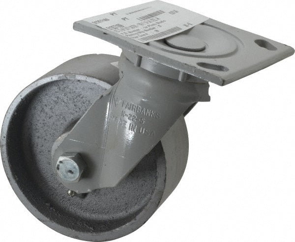 Fairbanks N22-5-IRB Swivel Top Plate Caster Semi-Steel, 5" Wheel Dia, 2" Wheel Width, 1,000 lb Capacity, 6-1/2" OAH