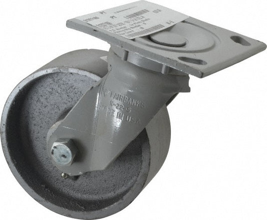 Fairbanks N22-5-IRB Swivel Top Plate Caster Semi-Steel, 5" Wheel Dia, 2" Wheel Width, 1,000 lb Capacity, 6-1/2" OAH