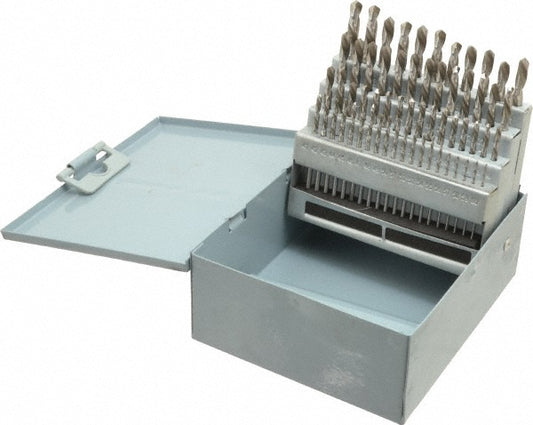 Value Collection 01366608 Drill Bit Set Screw Machine Length Drill Bits, 60 Pc, 118 &deg, High Speed Steel