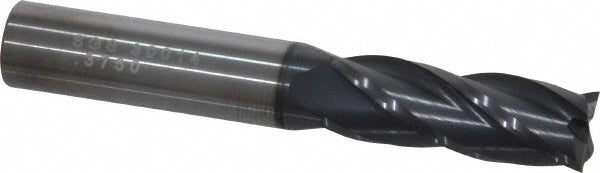 Kyocera SGS Precision Tools 30014 Square End Mill 3/8" Dia, 1" LOC, 4 Flute, Solid Carbide