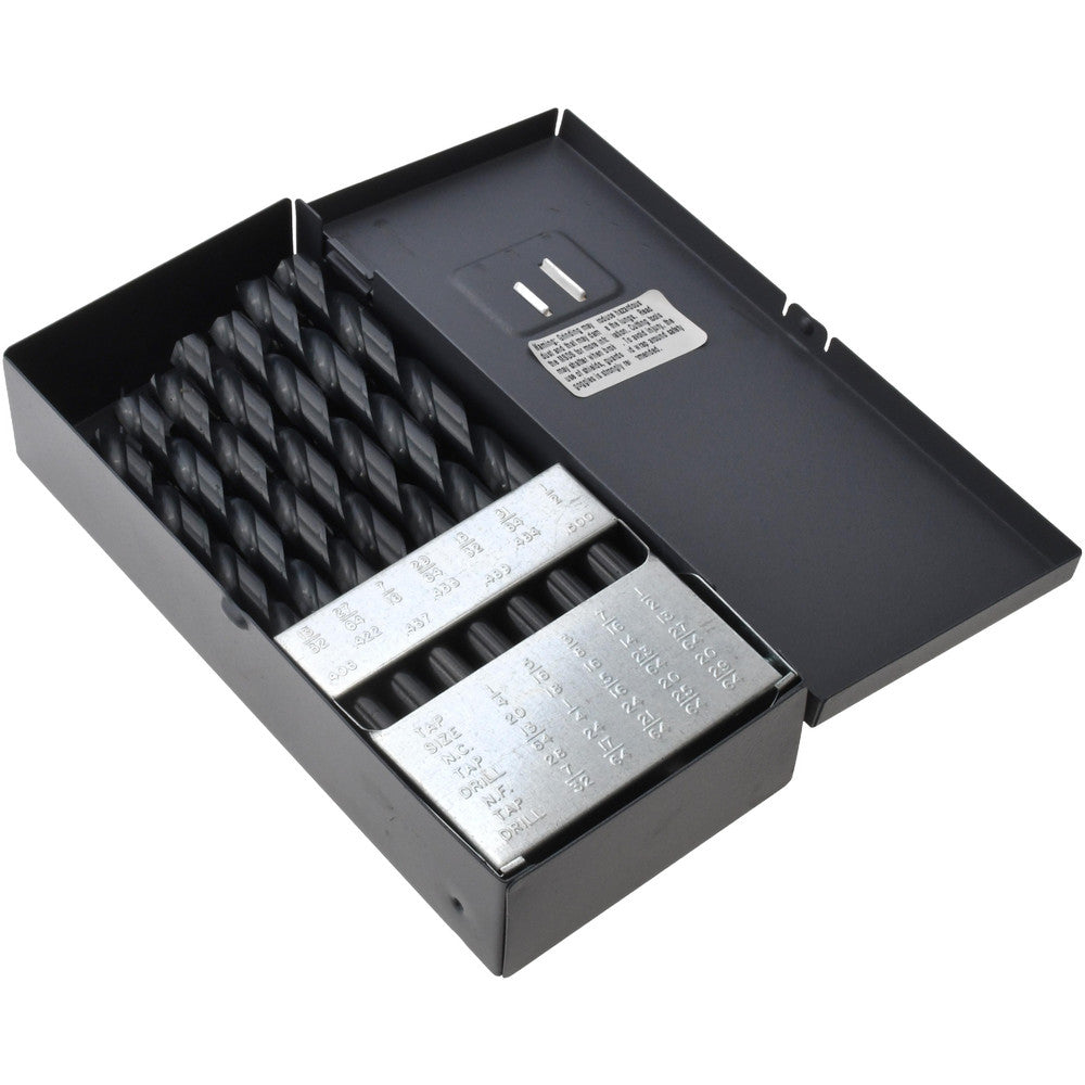 Value Collection 01406297 Drill Bit Set Taper Length Drill Bits, 29 Pc, 118 &deg, High Speed Steel