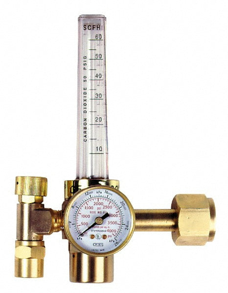Value Collection 191CD-60 0 to 60 SCFH Flow Range, 320 CGA Inlet Connection, Female Fitting, 3,000 Max psi, Carbon Dioxide Welding Regulator
