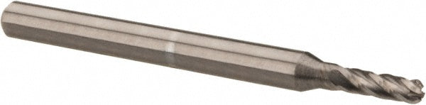 OSG 404-0781-BN Ball End Mill 0.0781" Dia, 0.25" LOC, 4 Flute, Solid Carbide