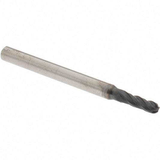 OSG 404-0938-BN11 Ball End Mill 0.0938" Dia, 0.3125" LOC, 4 Flute, Solid Carbide
