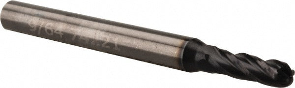 OSG 404-1406-BN11 Ball End Mill 0.1406" Dia, 0.5" LOC, 4 Flute, Solid Carbide