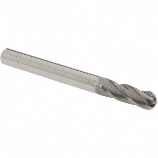 OSG 404-2500-BN Ball End Mill 0.25" Dia, 0.75" LOC, 4 Flute, Solid Carbide