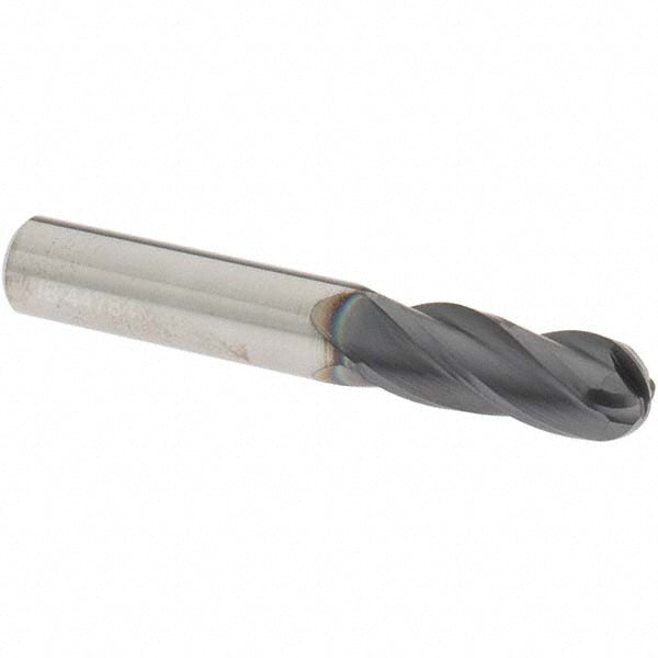 OSG 404-3750-BN11 Ball End Mill 0.375" Dia, 1" LOC, 4 Flute, Solid Carbide