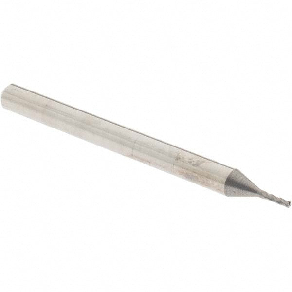 OSG 414-0312 Square End Mill 1/32'' Dia, 5/64'' LOC, 1/8'' Shank Dia, 1-1/2'' OAL, 4 Flutes, Solid Carbide