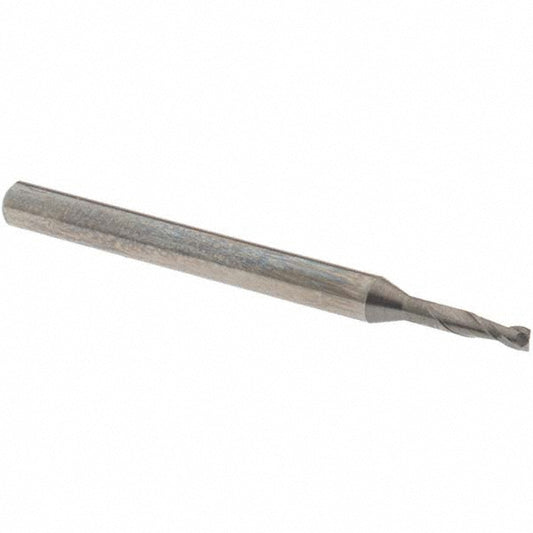 OSG 412-0625 Square End Mill 1/16'' Dia, 1/8'' LOC, 1/8'' Shank Dia, 1-1/2'' OAL, 2 Flutes, Solid Carbide