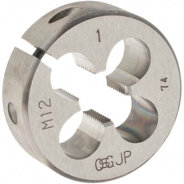 OSG 46155 Round Die M12x1, 38 mm OD, High Speed Steel