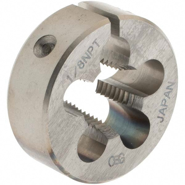 OSG 2734000 1/8-27 NPT x 1" OD Round Adjustable Pipe Die