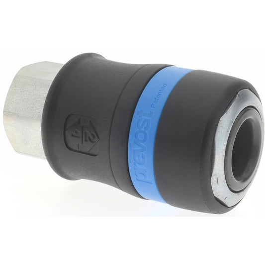 Prevost ISG 111203VALB Pneumatic Hose Coupling 1/2" Thread, 1/2" Body Dia, Industrial Interchange