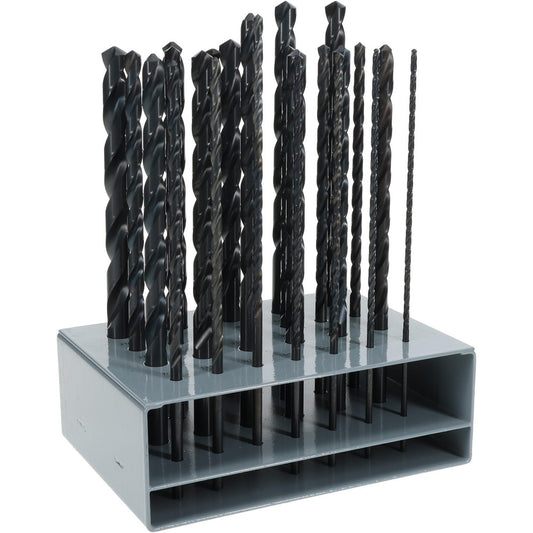 Value Collection 01435007 Drill Bit Set Aircraft Extension Length Drill Bits, 25 Pc, 118 &deg, High Speed Steel