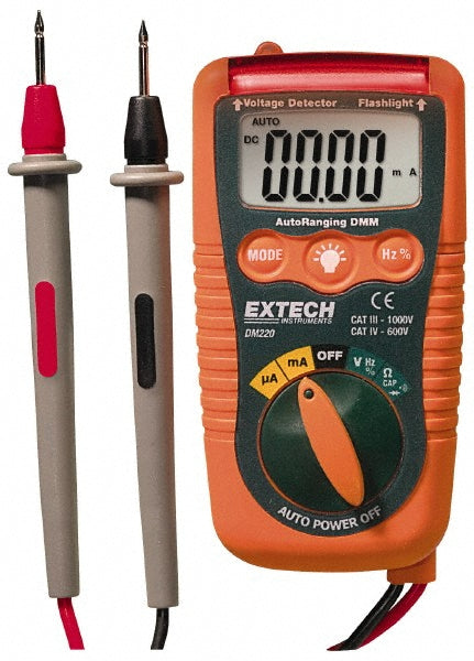 Extech DM220 CAT IV, Auto Ranging & Digital Multimeter 600 VAC/VDC