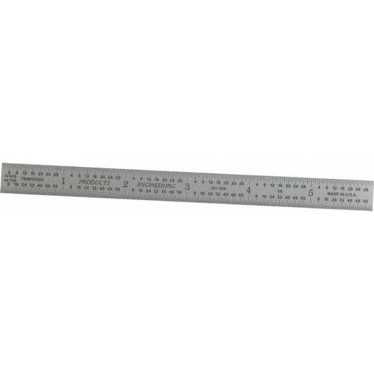 PEC Tools 301-006 Steel Rule 6" OAL, 3R Graduation, Flexible, 1/2" OAW