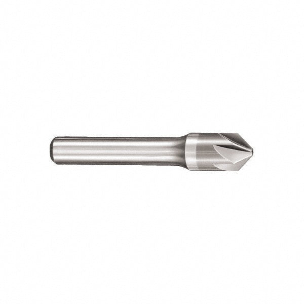 Kyocera SGS Precision Tools 74155 Countersink 1/4" Head Dia, 82.00 deg Included Angle, 6 Flute, Solid Carbide, Right Hand Cut