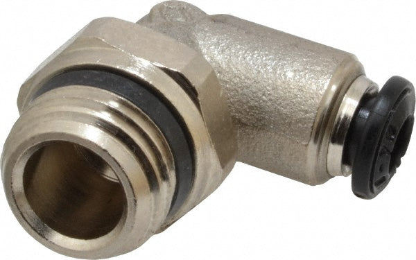 Aignep USA 50110N-4-1/4 Push-to-Connect Tube x Universal Thread Fitting Swivel Elbow, Universal, 4.00 mm OD