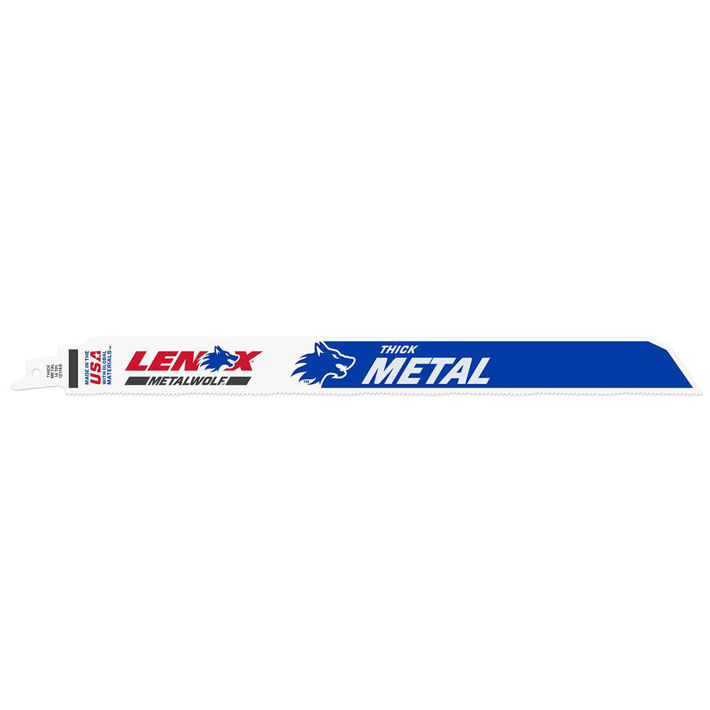 Lenox 20185B12114R Reciprocating Saw Blades Blade Material Bi-Metal  Blade Length (Inch) 12  Blade Width (Inch) 1  Teeth Per Inch 14  Blade Thickness (Decimal Inch) 0.0420  Profile Shape Straight
