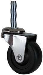 E.R. Wagner 9F4952004000207 2" Diam x 13/16" Wide x 2-1/2" OAH Stem Mount Swivel Caster