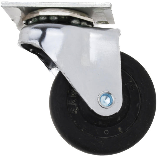 E.R. Wagner 9F4852009000292 Swivel Top Plate Caster Hard Rubber, 2" Wheel Dia, 13/16" Wheel Width, 100 lb Capacity, 2-5/8" OAH