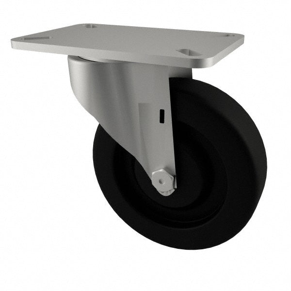E.R. Wagner 2F9843038000197 Swivel Top Plate Caster Phenolic, 3" Wheel Dia, 1-1/4" Wheel Width, 250 lb Capacity, 3-3/4" OAH