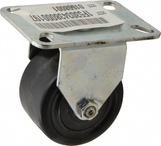 E.R. Wagner 1F5303438000197 Rigid Top Plate Caster Phenolic, 3" Wheel Dia, 1-3/4" Wheel Width, 500 lb Capacity, 3-7/8" OAH