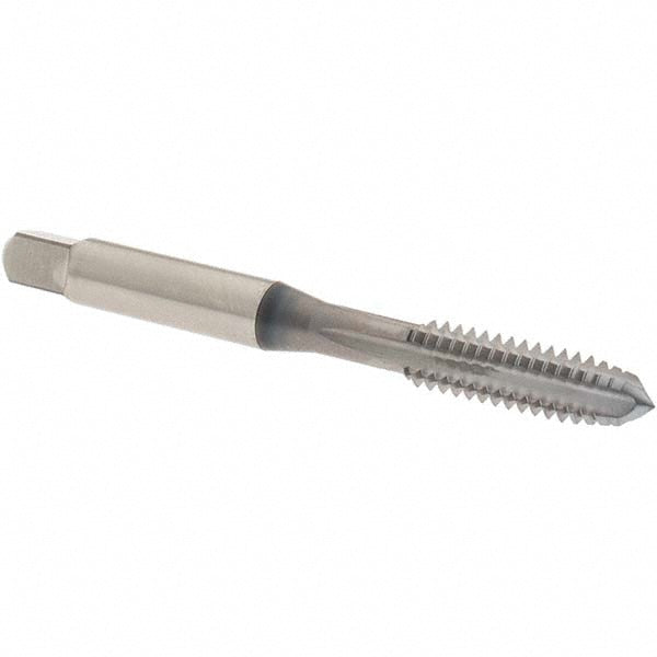 OSG 1120108 Straight Flute Tap 1/4-20 UNC, 4 Flute, Plug Chamfer, 3B Class of Fit, High-Speed Steel, TiCN Finish